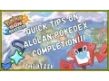 QUICK TIPS ALOLA DEX COMPLETION STRATEGY Sun Moon info SHINY CHARM