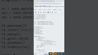 Simple Clock using Python turtle