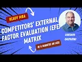 Strategy Management - Competitors External Factor Evaluation EFE Matrix