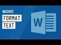 Word Formatting Text