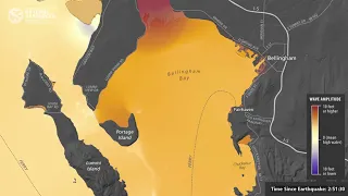 Tsunami wave simulation for Bellingham Wash