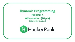 HackerRank Dynamic Programming 4 - Abbreviation Alternative