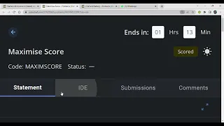 Maximise Score Solution C Codechef Starters 86