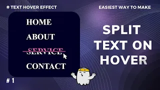 Split Text Animation on Hover Creative Text Hover Effect