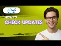 How to Check for Intel Updates 2026 Full Guide