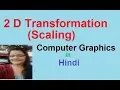 2D Transformation Scaling in Computer Graphics in Hindi Lec-29