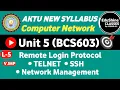 Computer Network BCS603 Unit-5 L-5 Remote Login Protocol TELNET SSH Remote Login Protocol