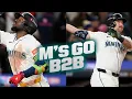 Randy Arozarena and Cal Raleigh hit back-to-back homers in the 8th inning for the Mariners