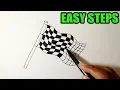 How to draw checkered flag Easy Drawing Ideas