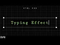 Simplest Typewriter Effect Using HTML CSS Typing Animation