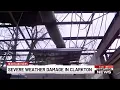 Severe weather damage in Clarkton Mo