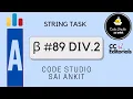 Codeforces Beta Div 2 String Task Codeforces - CC Editorial Series