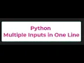 Python Multiple Inputs in One Line - Python Tutorials 8