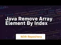 java remove array element by index