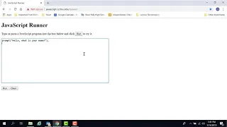 5 Executing a set of JavaScript statements using Prompt and Alert
