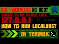 How to create localhost network in your mobile using TERMUX NO ROOT BY I M SOLO