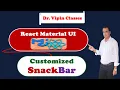 37 React Material UI Snackbar with Custom Alert Dr Vipin Classes