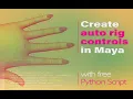 Create auto rig controls in Maya with free Python script