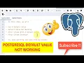 How To PostgreSQL Default Value Not Working PostgreSQL Column Default Value pgAdmin
