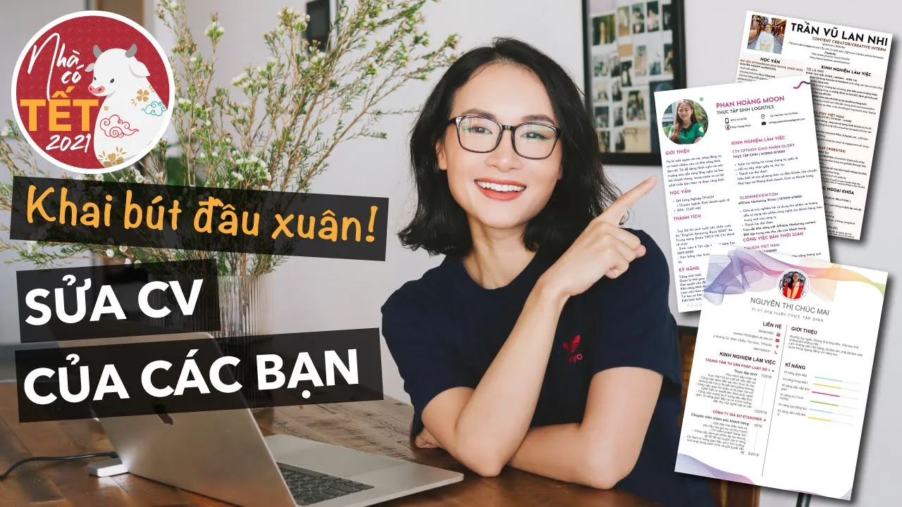 Outline Video Khai bút đầu xuân! Sửa CV cho các bạn nha 🧧Nhà Có Tết 2021