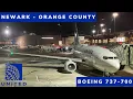 UNITED ECONOMY NEWARK - ORANGE COUNTY BOEING 737-700