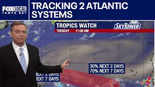 Two Atlantic systems being tracked