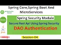 Spring Security Session 04 DAO Authentication Database User Access Control