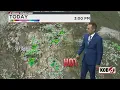 Where could we see rain Monday in New Mexico