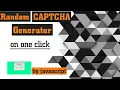 How to Generate random captcha by HTML-JAVASCRIPT Random Captcha generator