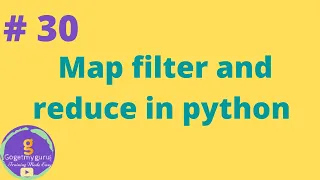 30 Map filter and reduce in python