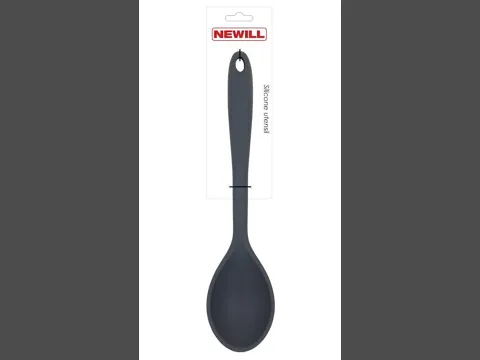 Силиконовая ложка 27,5 см, серая, NEWILL #силиконоваяложка #кухня #kekis