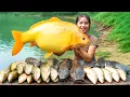 Download Lagu Catch a Giant Carp \u0026 Catfish by hand, Cook Fish for my Family, Harvest Gingers to Sell at the Market