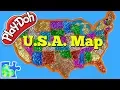 U S Map for Kids Learn the United States of America Play-Doh Puzzle of The U S A US Map