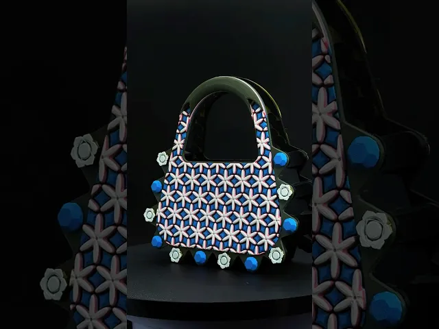 MforS 3D-printed Handbag & Clutch - V2/02 - Flowers Pattern video thumbnail