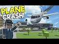 HUGE AIRPLANE CRASH AIRPORT DISASTER - Tiny Town VR Gameplay