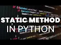 Static Method In Python Hindi
