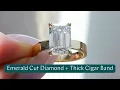 This 2 carat natural emerald cut diamond engagement ring TIMELESS
