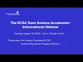 RCSA Team Science Accelerator Info Session