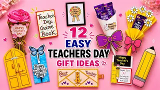 12 Easy Teacher’s Day Gift Ideas 💕 | how to make teachers day card | diy teacher's day gift idea 