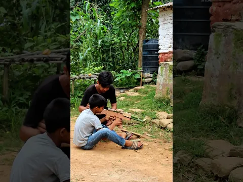 How to make a wooden toy rifle Guns, #shorts