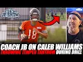 Coach JB On Caleb Williams Having TEMPER TANTRUM During Throwing Drill In Bears Training Camp