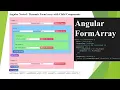 Angular FormArray Angular Dynamic FormArray Angular Nested FormArray with Child Components