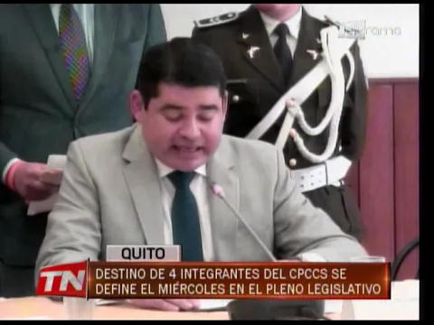 Destino de 4 integrantes del CPCCS se define el miércoles en el pleno legislativo
