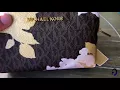 Michael Kors Jet set Travel Large Double Wristlet Brown Flowers Floral Wallet