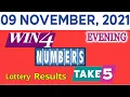 TAKE5 WIN4 NUMBERS EVENING Lottery drawing for November 9 2021