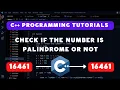 Palindrome number program in C C program to check number is palindrome or not