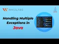 Handling Multiple Exceptions in Java Advanced Java Course Whizlabs