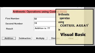 Arithmetic Operations using control array In Visual Basic VB English