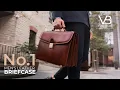 Mens No 1 Leather Briefcase Laptop Leather bag for Men by Von Baer Overview