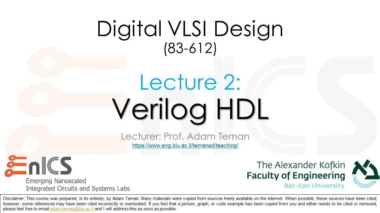 DVD - Lecture 2a: Verilog